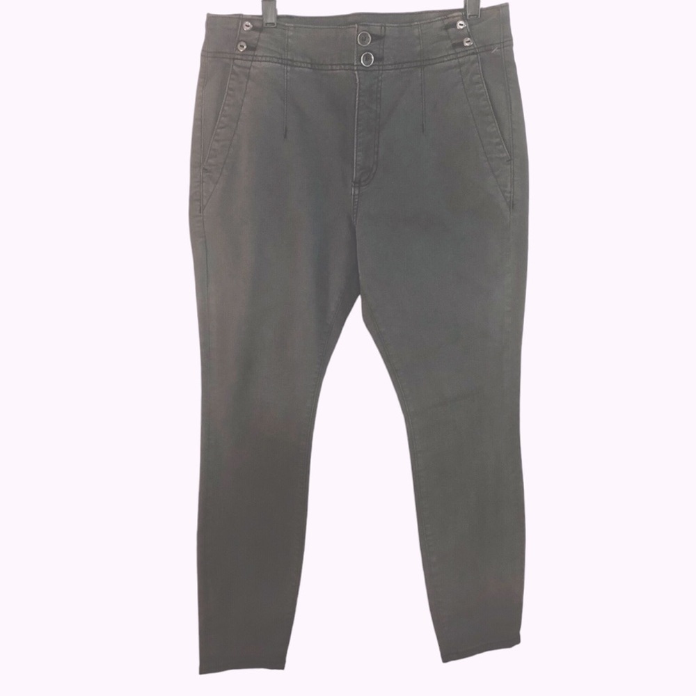 NWT Pilco Anthropologie Highrise Skinny SlateGray Stretch Waist Pocket Detail 30